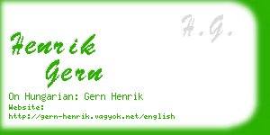 henrik gern business card